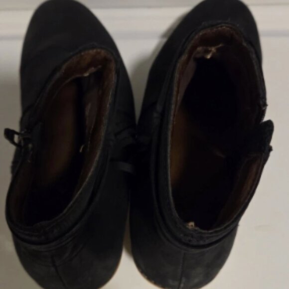 Dansko Markie Boots Women's Sz 38 Black Leather Clog Heel Ankle Booties - Picture 3 of 5